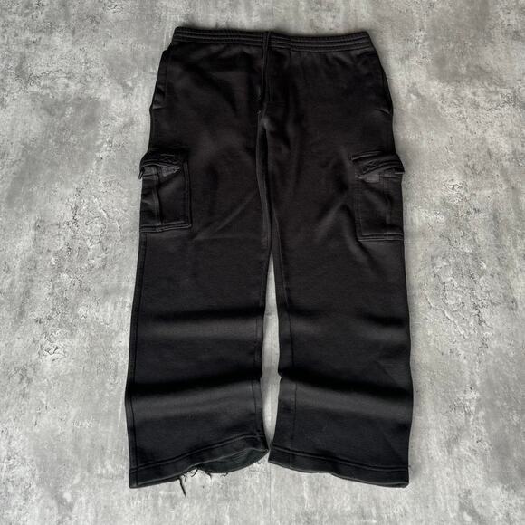 Vintage Y2K Baggy Grunge Opium Black Cargo Sweatpants - Picture 1 of 3